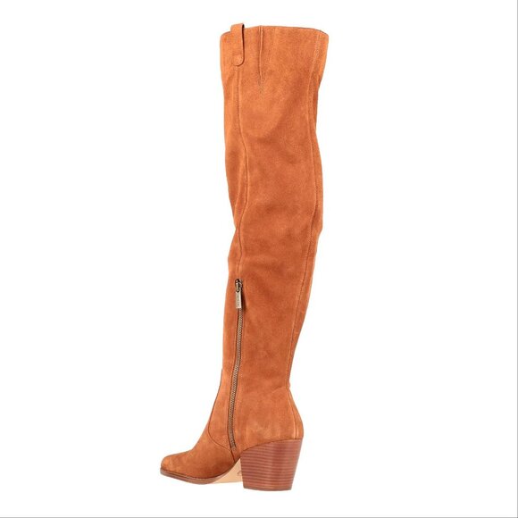 Michael Kors Harlow Over The Knee OTK BOOTS Size 9 Brown Suede Side Zip NEW $325 - Picture 4 of 15